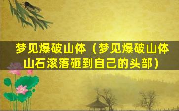 梦见爆破山体（梦见爆破山体 山石滚落砸到自己的头部）